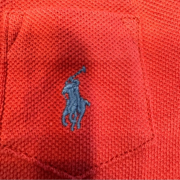 Ralph Lauren Baby Boy LOT OF 2 Rompers Navy L/S Salmon S/S W/ Collar NEW Sz 6 Mo - Picture 7 of 14